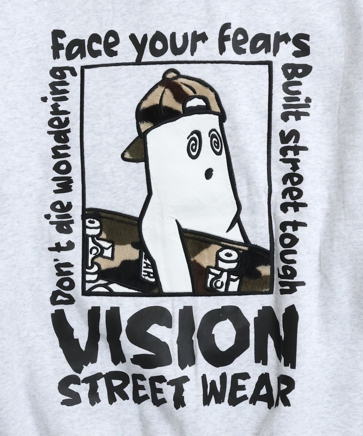 Ghost Zip Sweat / 【裏起毛】ゴースト異素材ハーフジップ