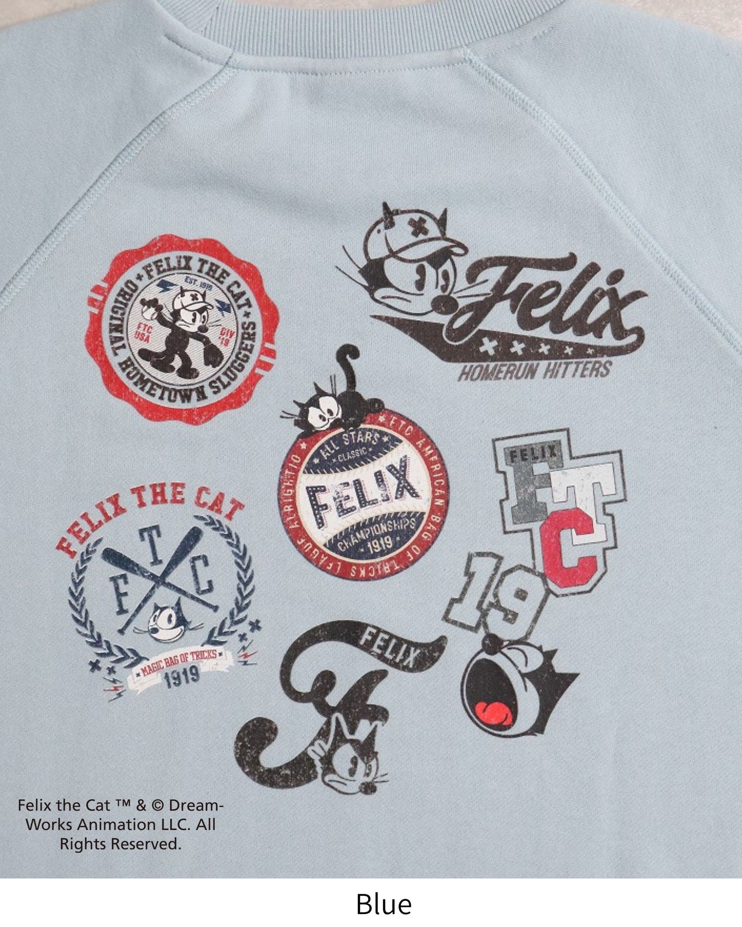 【FELIX THE CAT】ラグランBASEBALLスウェット