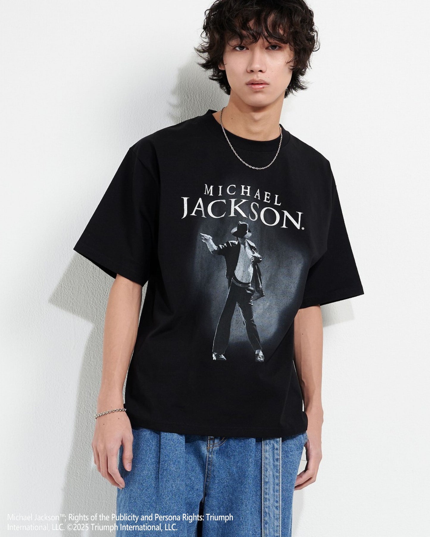 【Michael Jackson】Silver Foil Print Tee