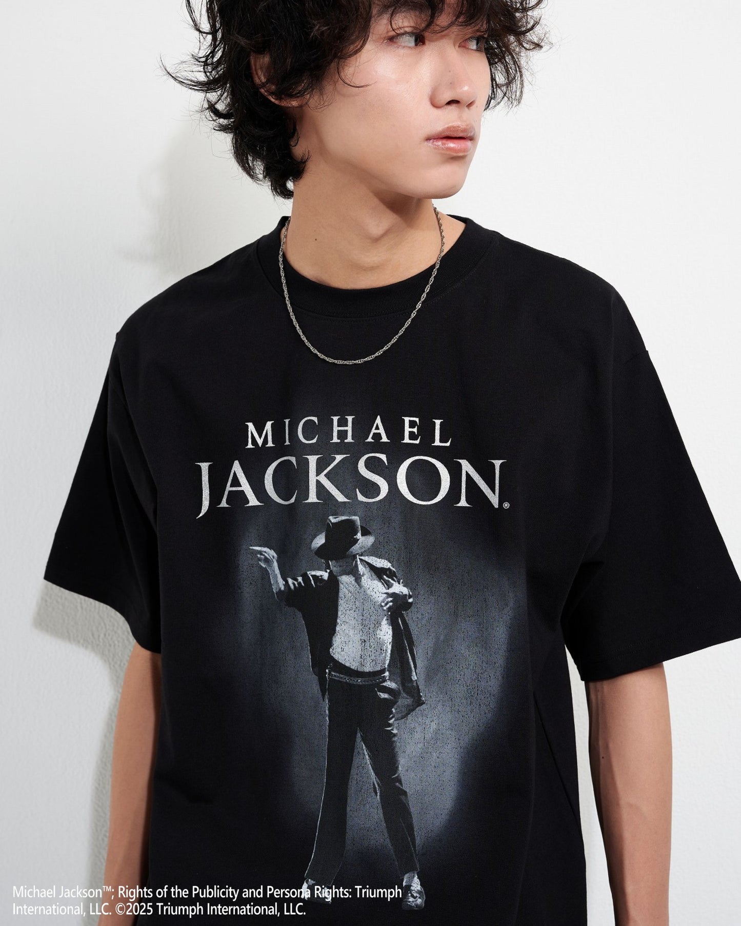 【Michael Jackson】Silver Foil Print Tee