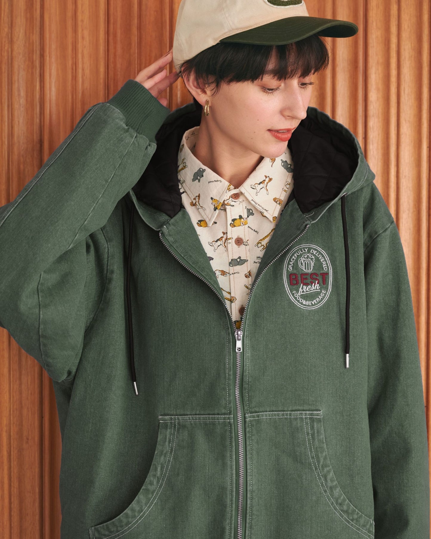 Hooded Denim Jacket