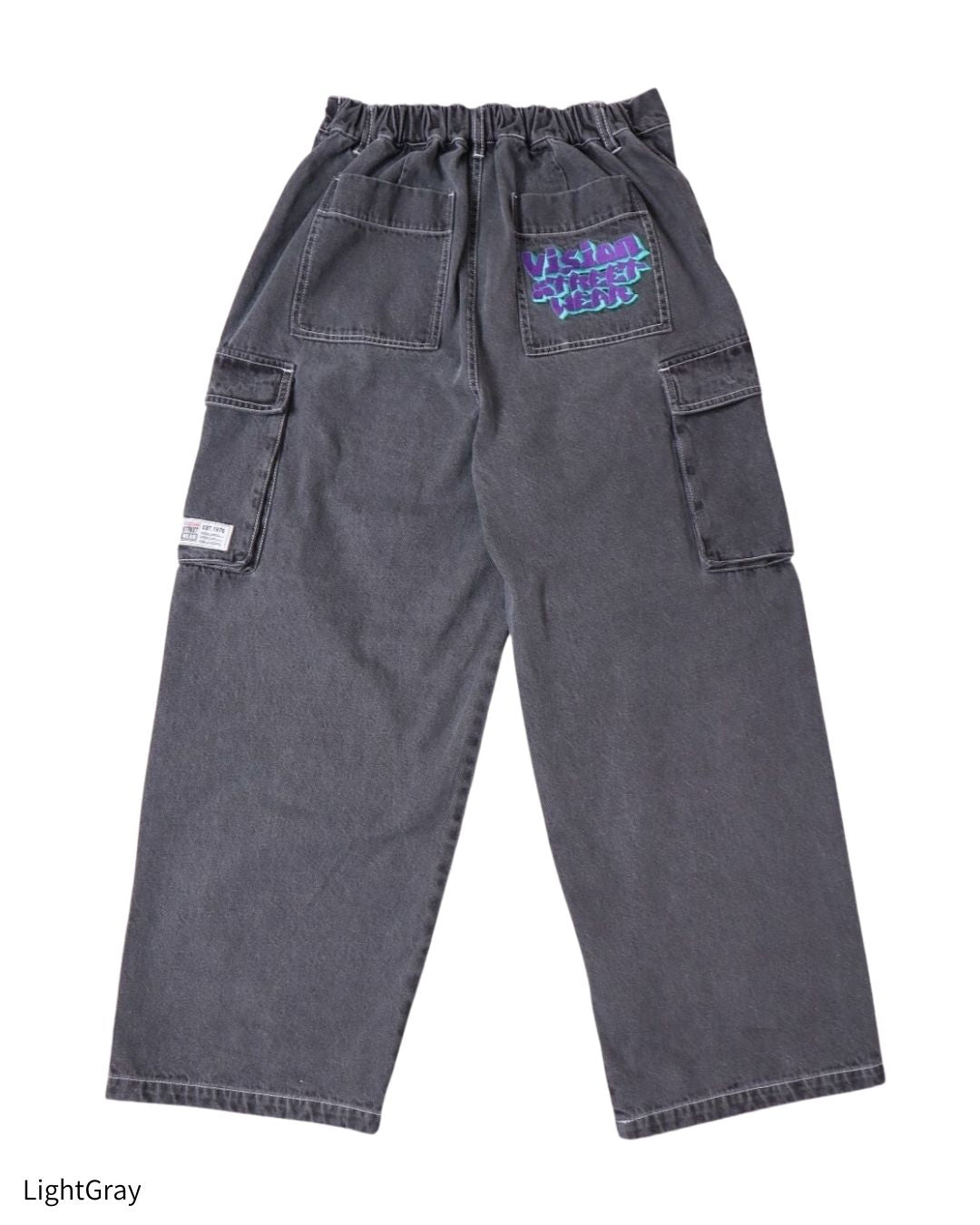 LOGO DENIM CARGO PANTS