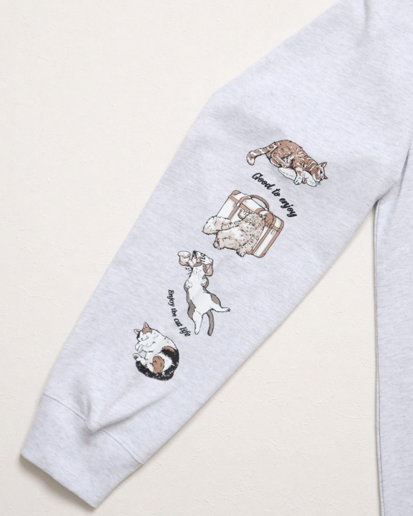 ネコ袖プリントロンT