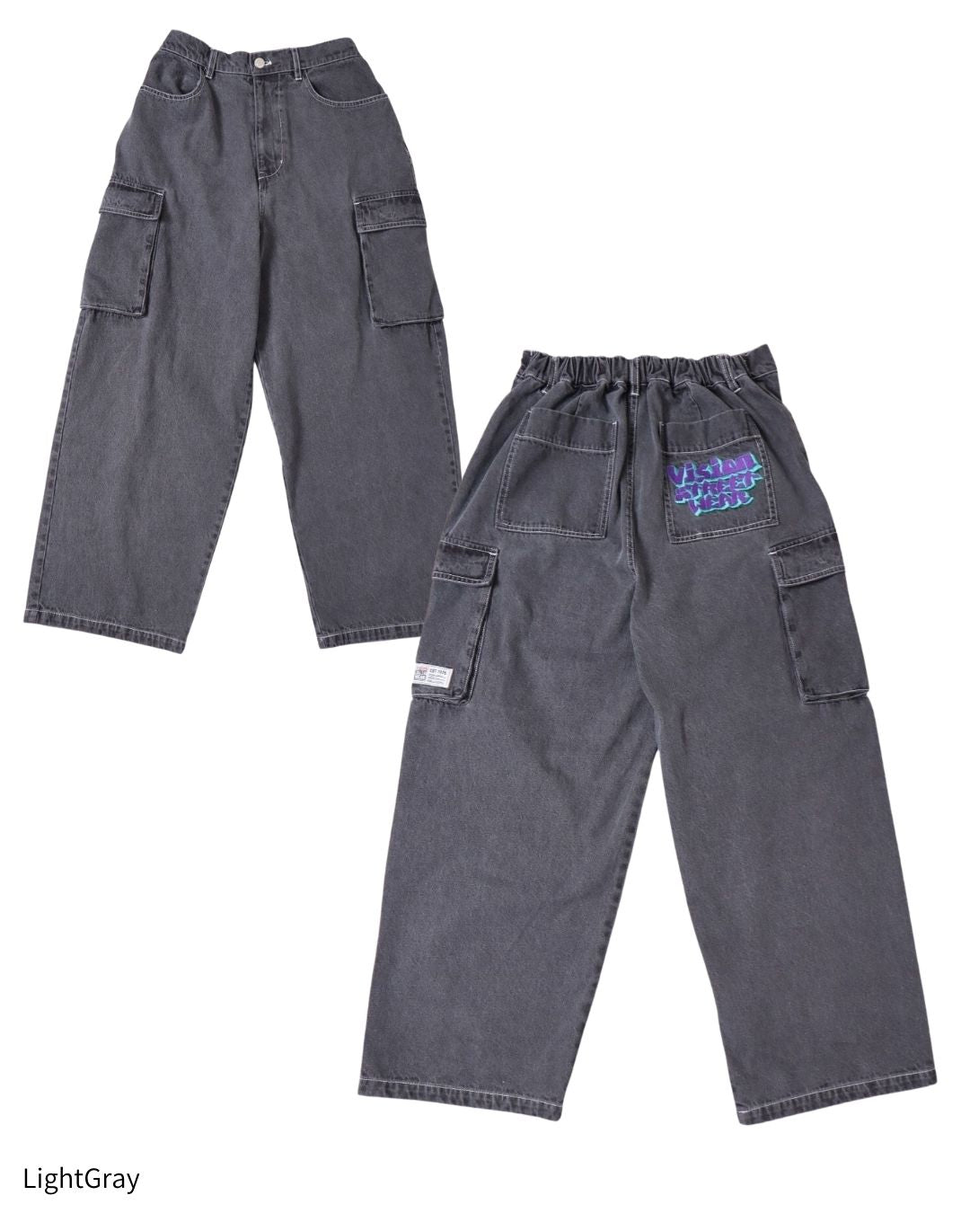 LOGO DENIM CARGO PANTS