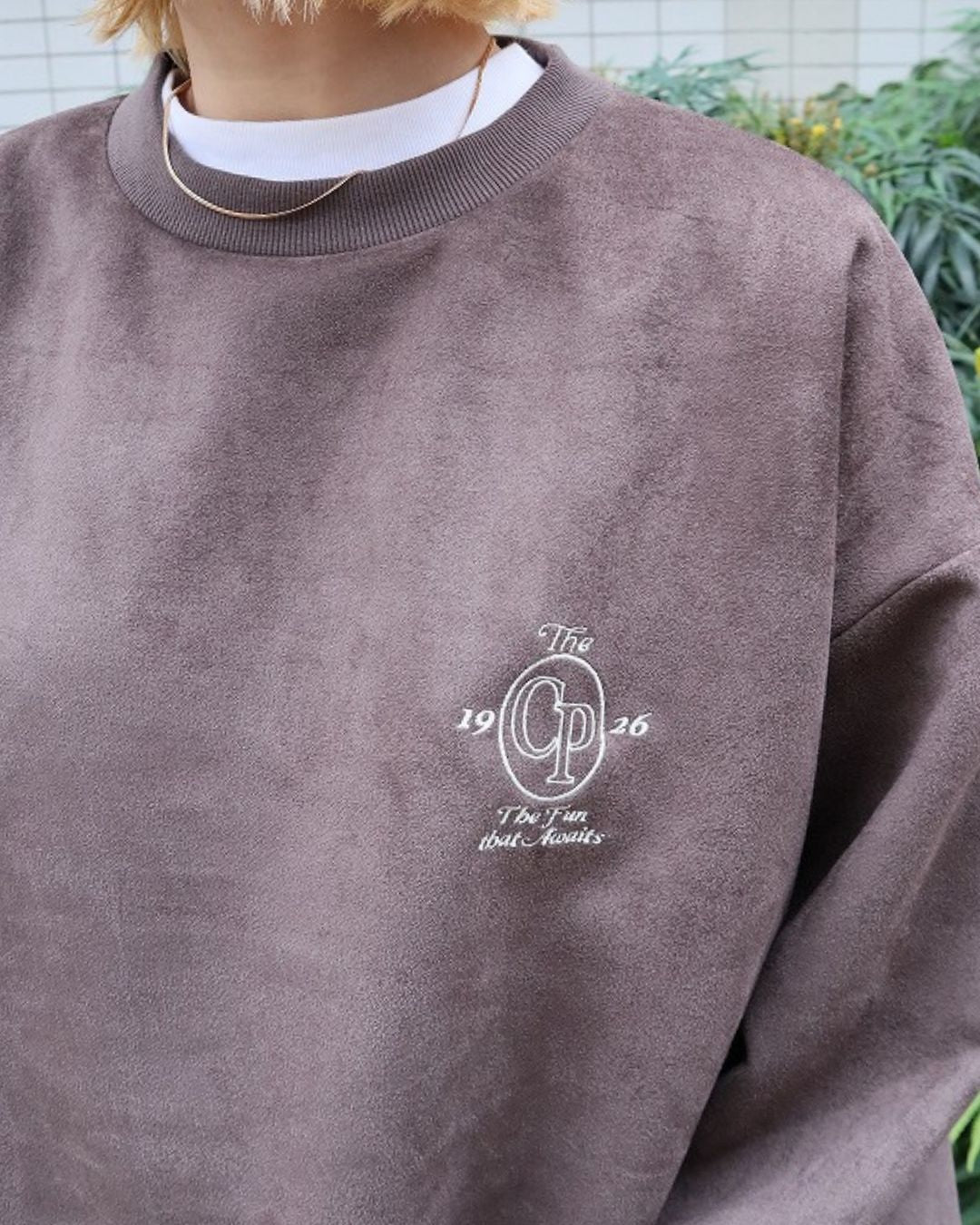 Fancy Cat Suede Sweatshirt