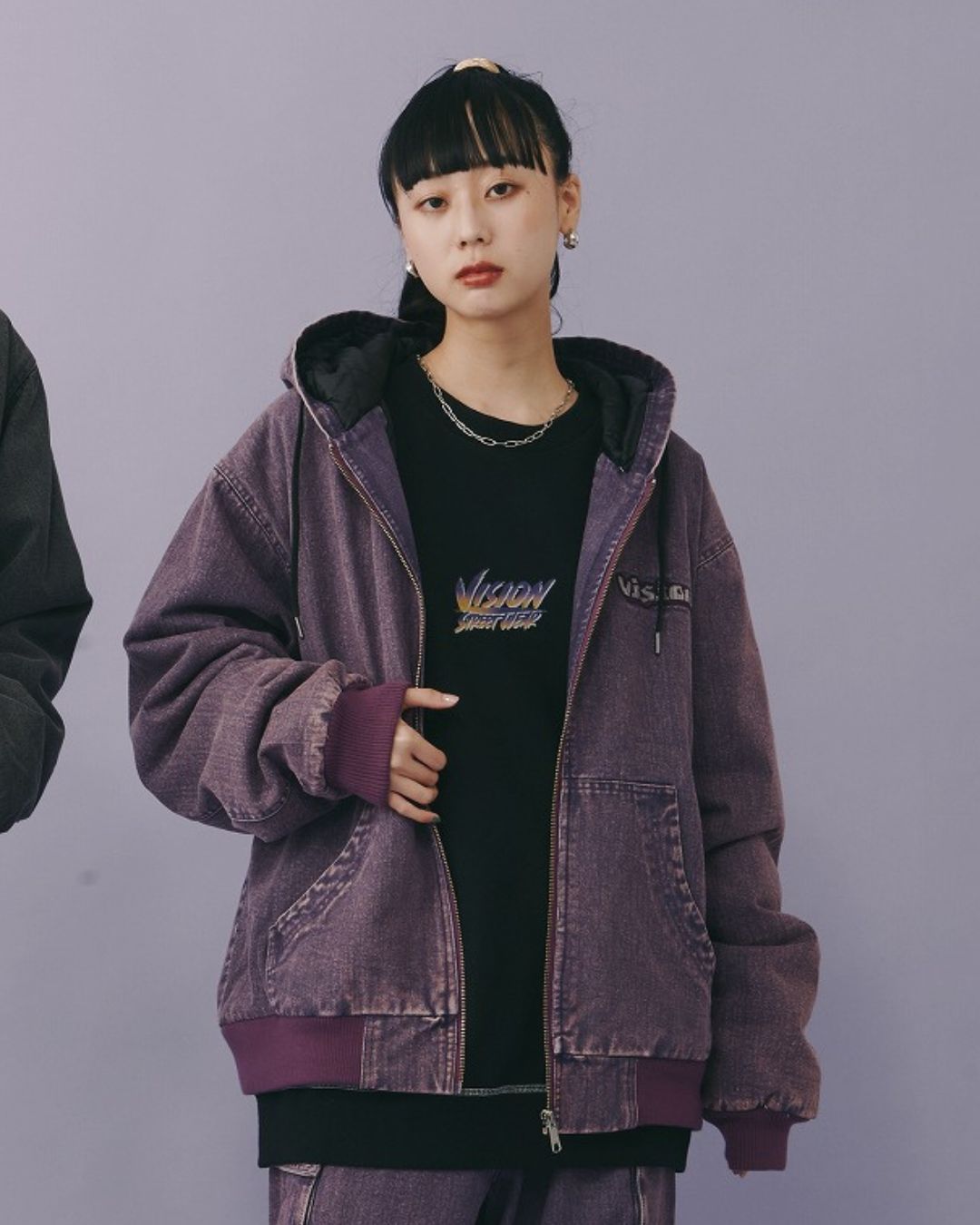 HOODED DENIM JACKET