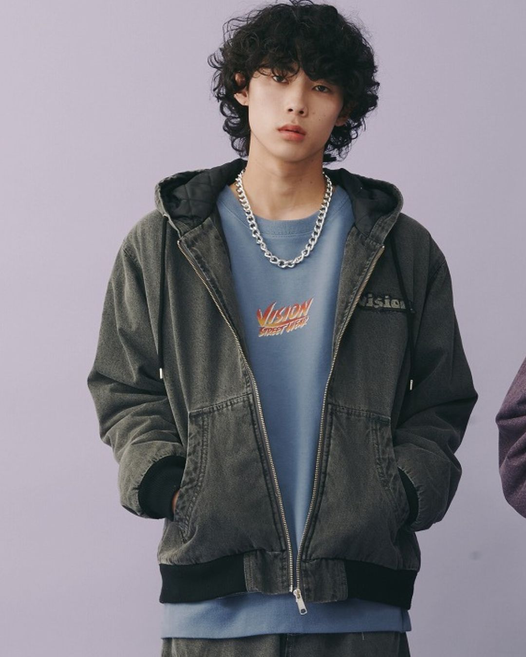 HOODED DENIM JACKET
