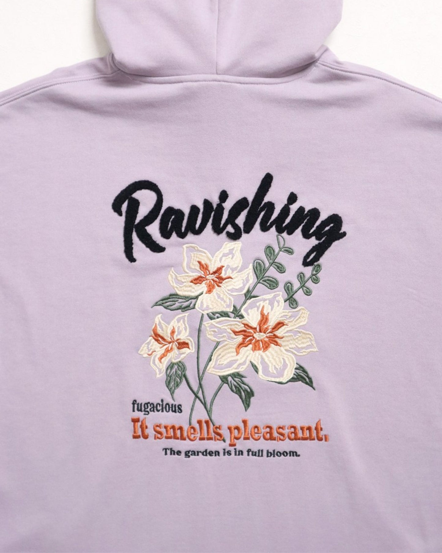 フラワー刺繍パーカー