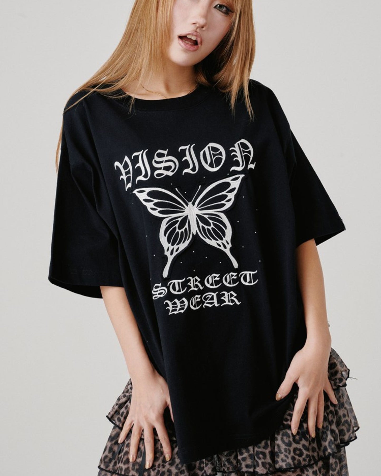 Butterfly Stone Tee / バタフライ ラインストーンTシャツ