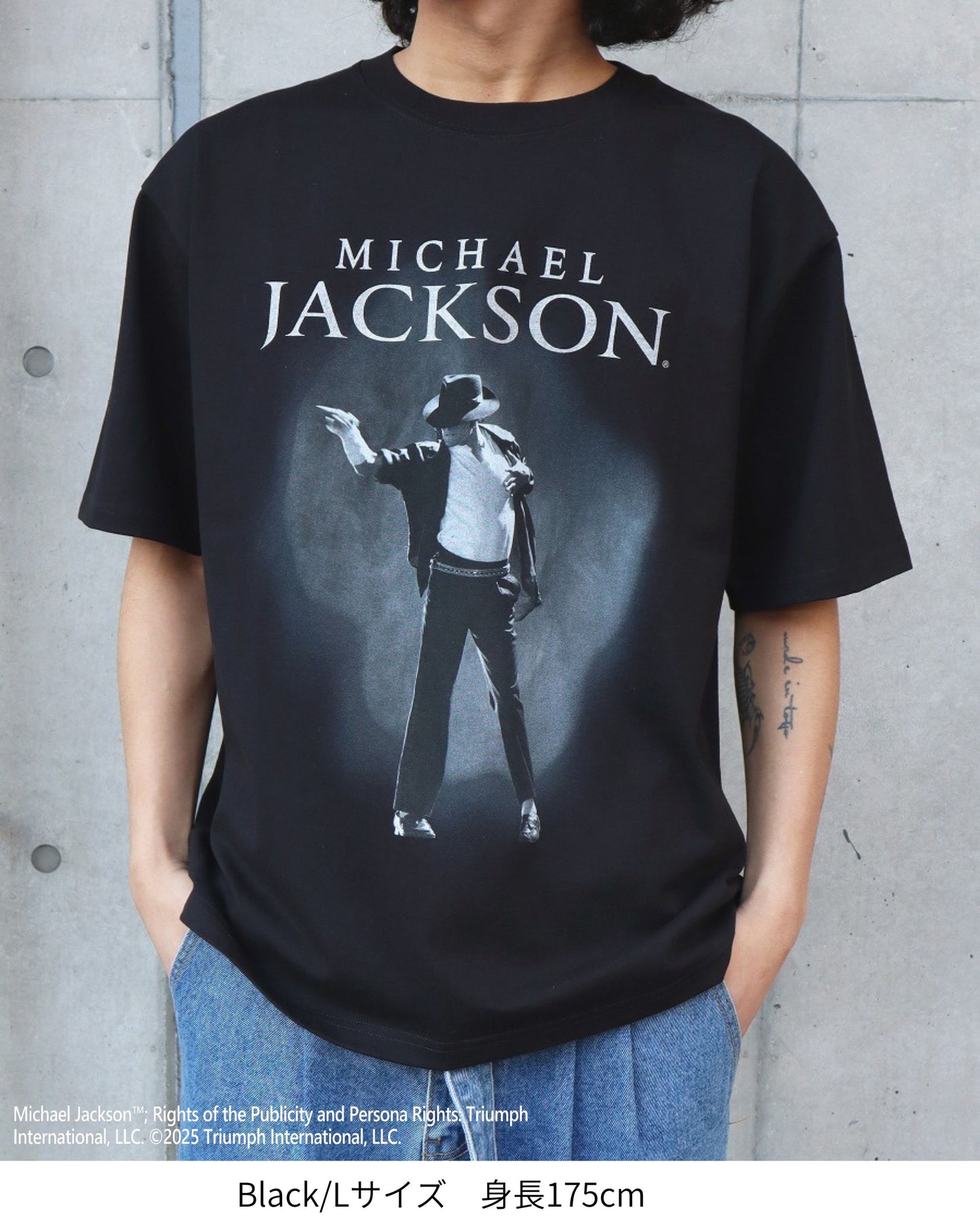 【Michael Jackson】Silver Foil Print Tee