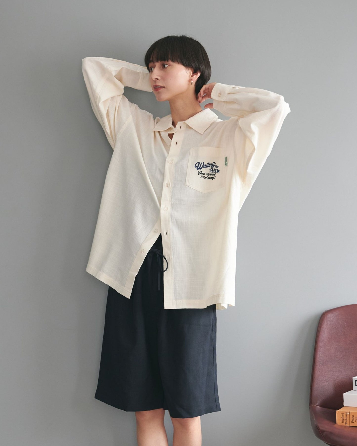 Cat Linen-Like Shirt