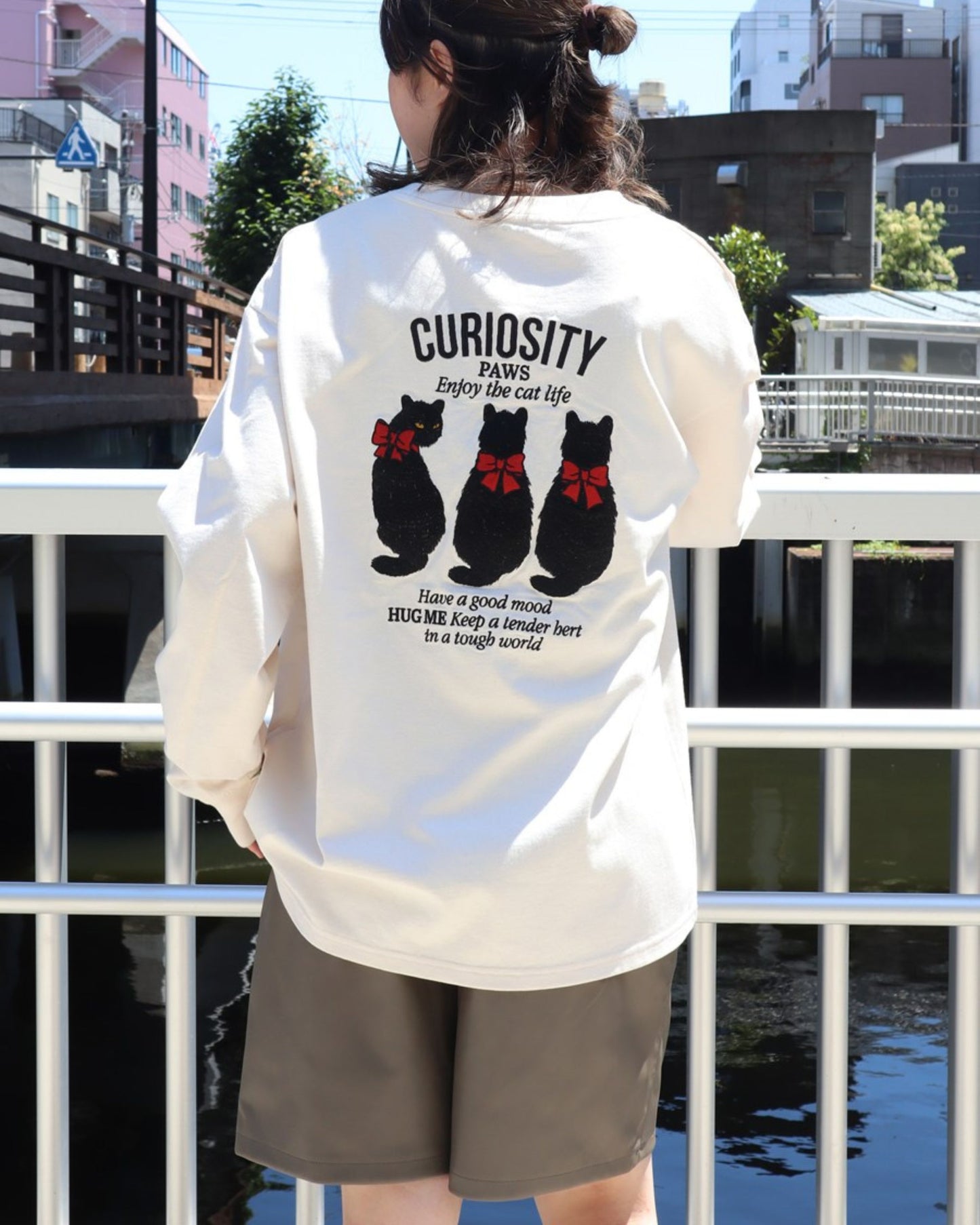 Ribboned Cat L/S Tee