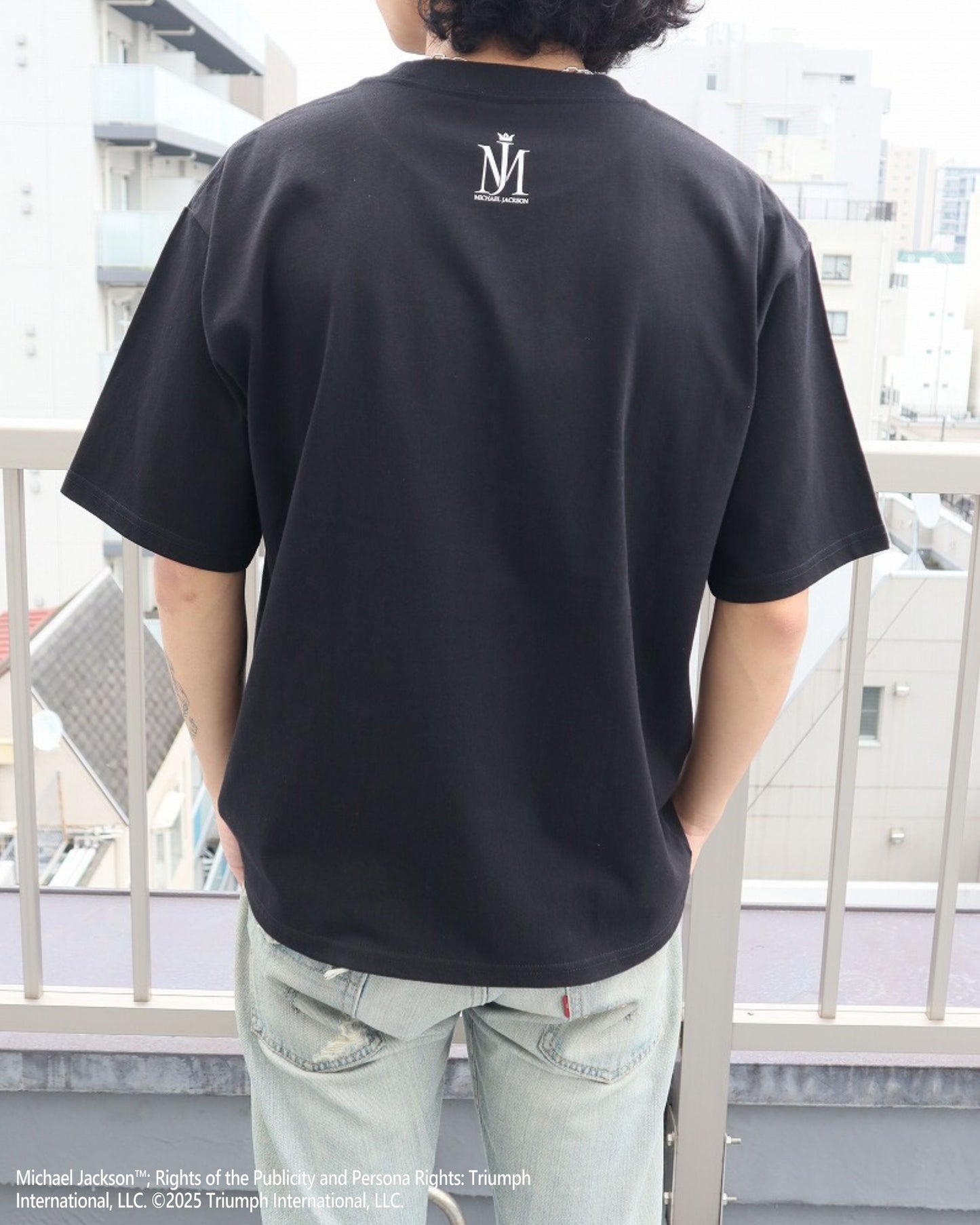 【Michael Jackson】Silver Foil Print Tee