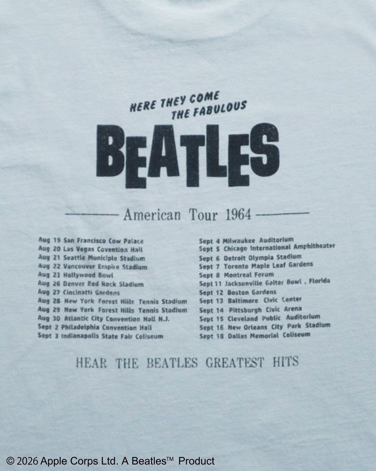 【ビートルズ】ツアープリントT