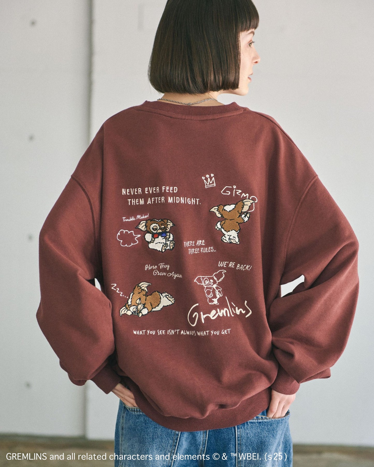 【グレムリン】ギズモ ラクガキ刺繍スウェット