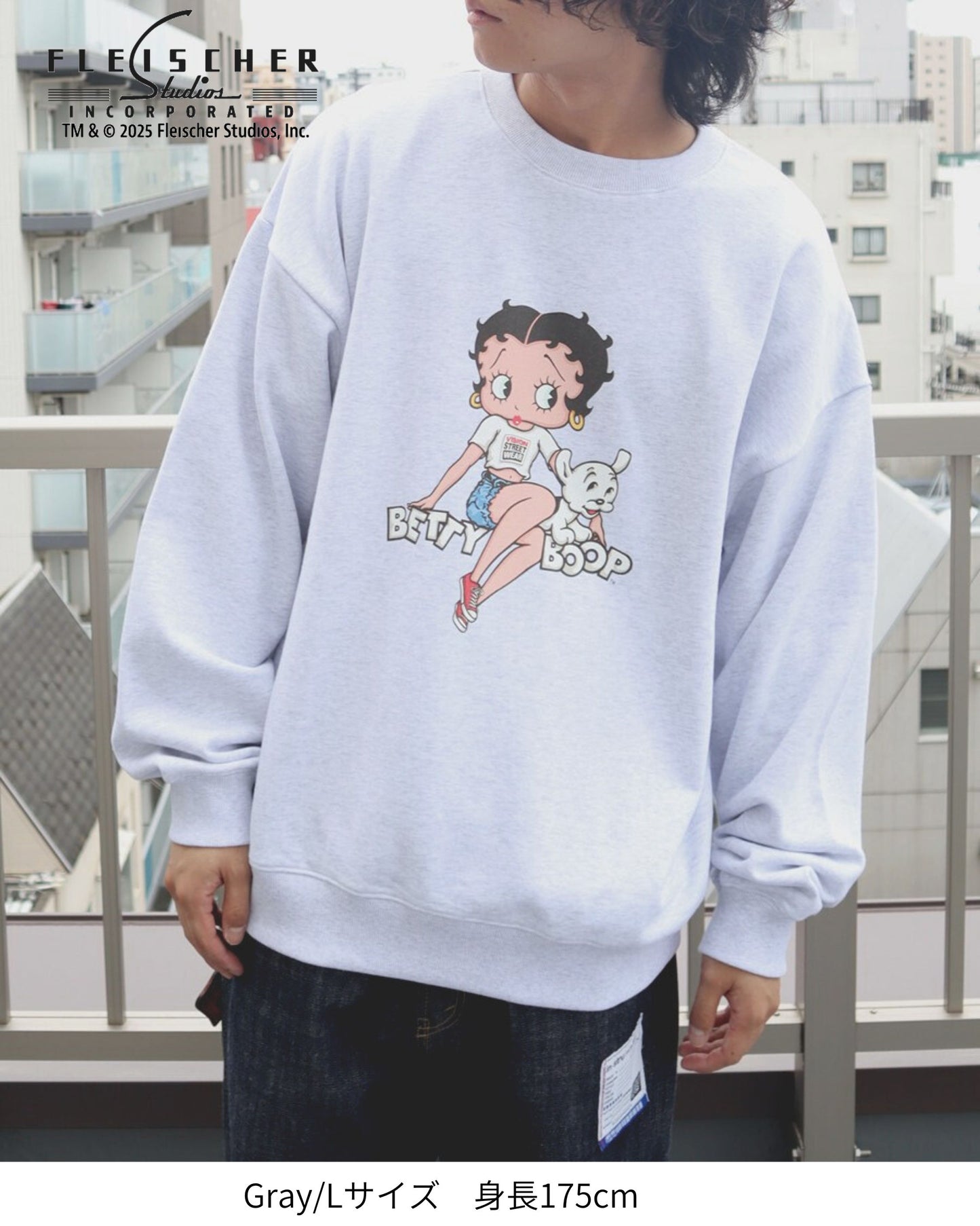【BETTY BOOP™】 Front Back Sweatshirt
