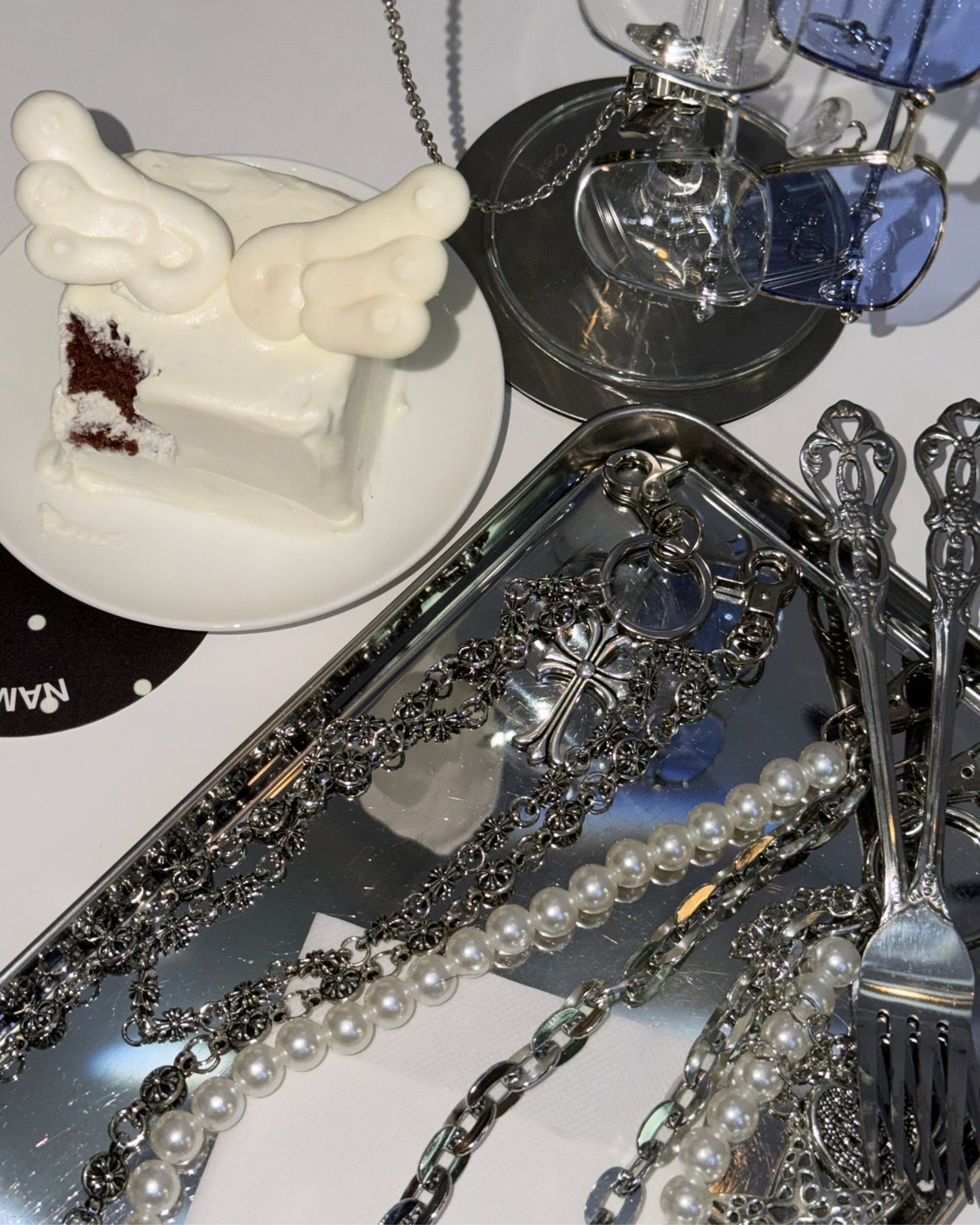 Cross W Chain belt / クロスチャームチェーンベルト