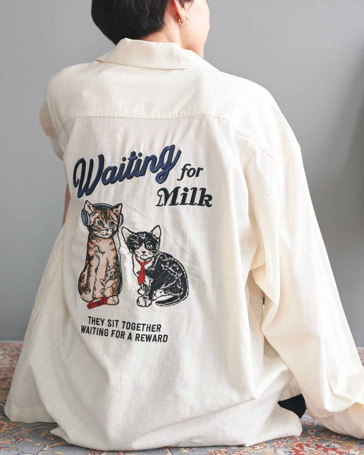 Cat Linen-Like Shirt