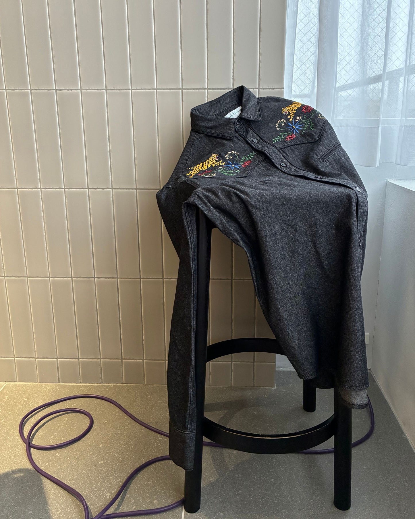 タイガー刺繍ウエスタンシャツ