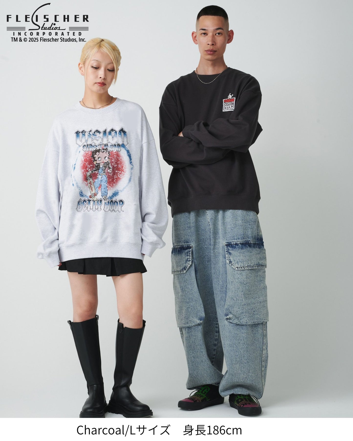 【BETTY BOOP™】 Front Back Sweatshirt