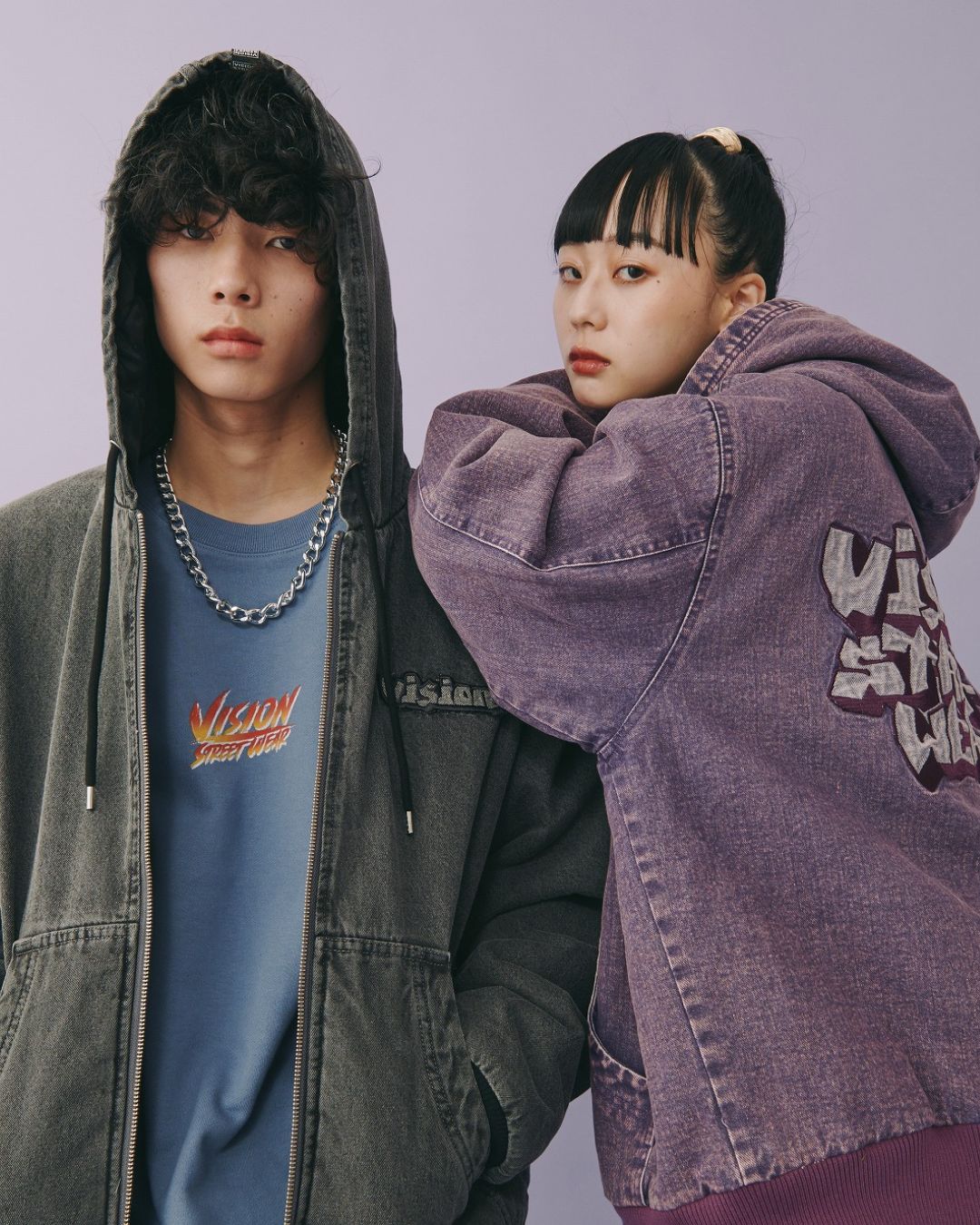 HOODED DENIM JACKET