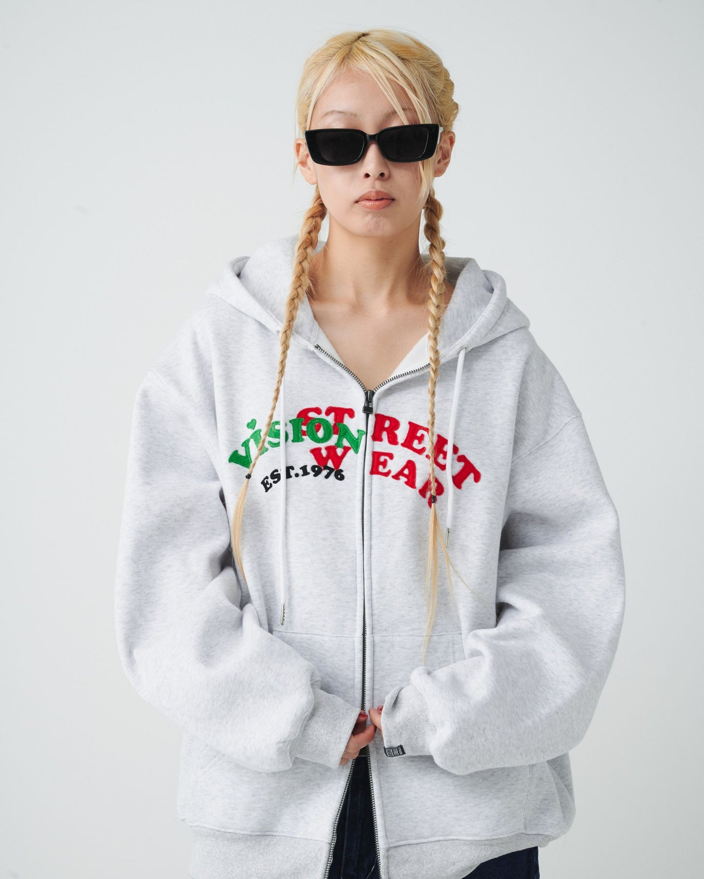 Felt Arch Zip Hoodie