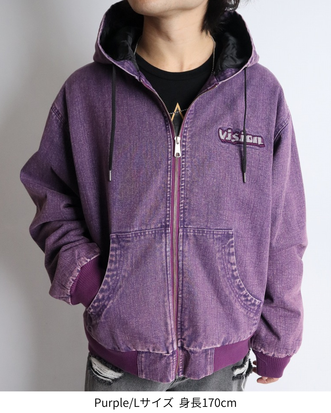 HOODED DENIM JACKET
