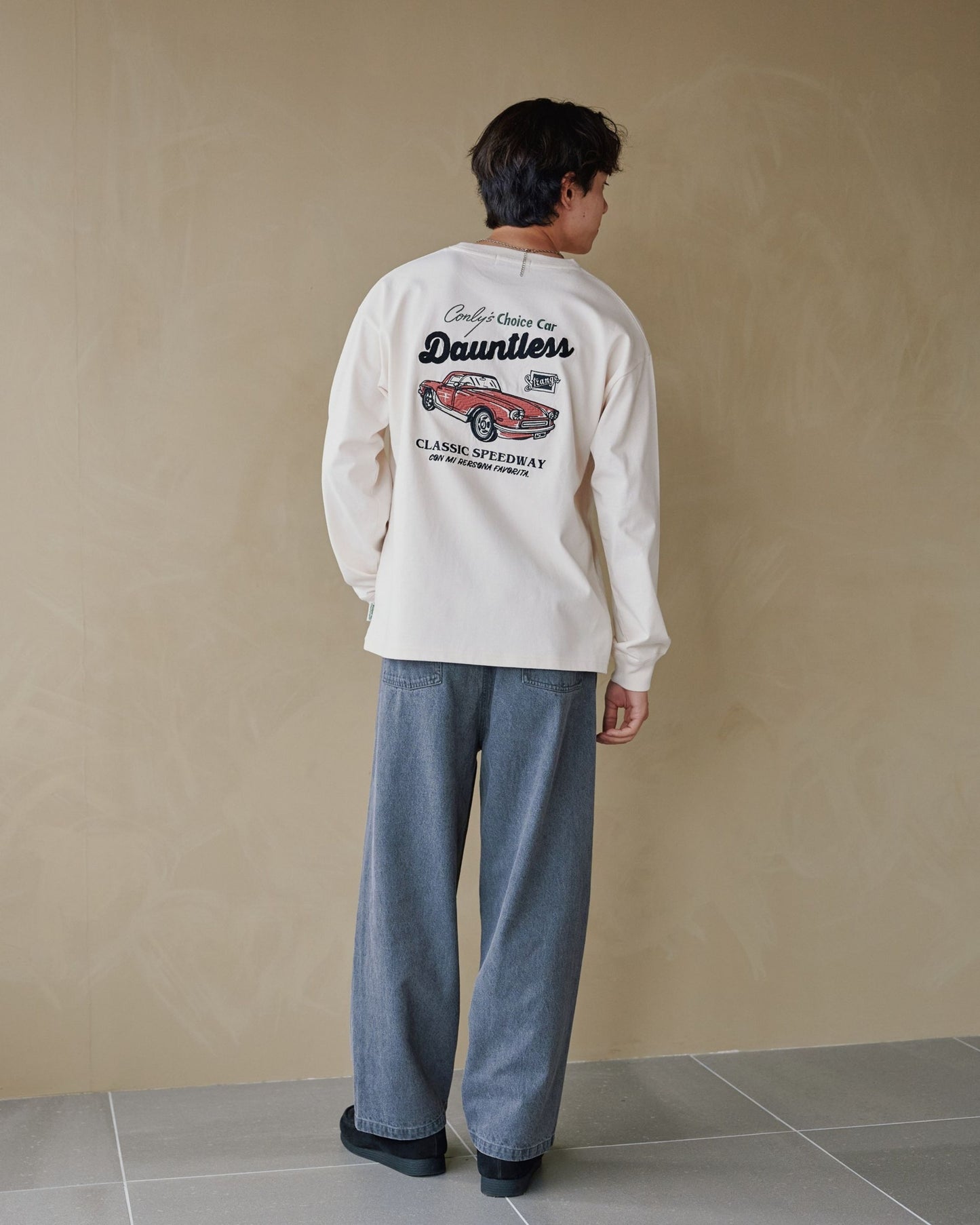 クラシックカー刺繍ロンT