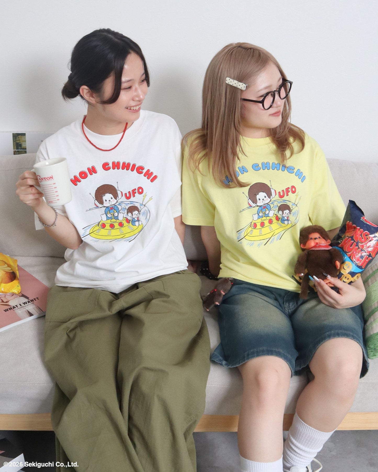 【モンチッチ】UFOイラストTシャツ