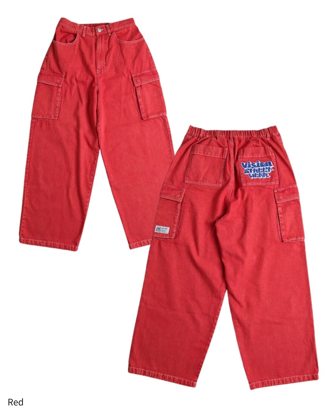 LOGO DENIM CARGO PANTS