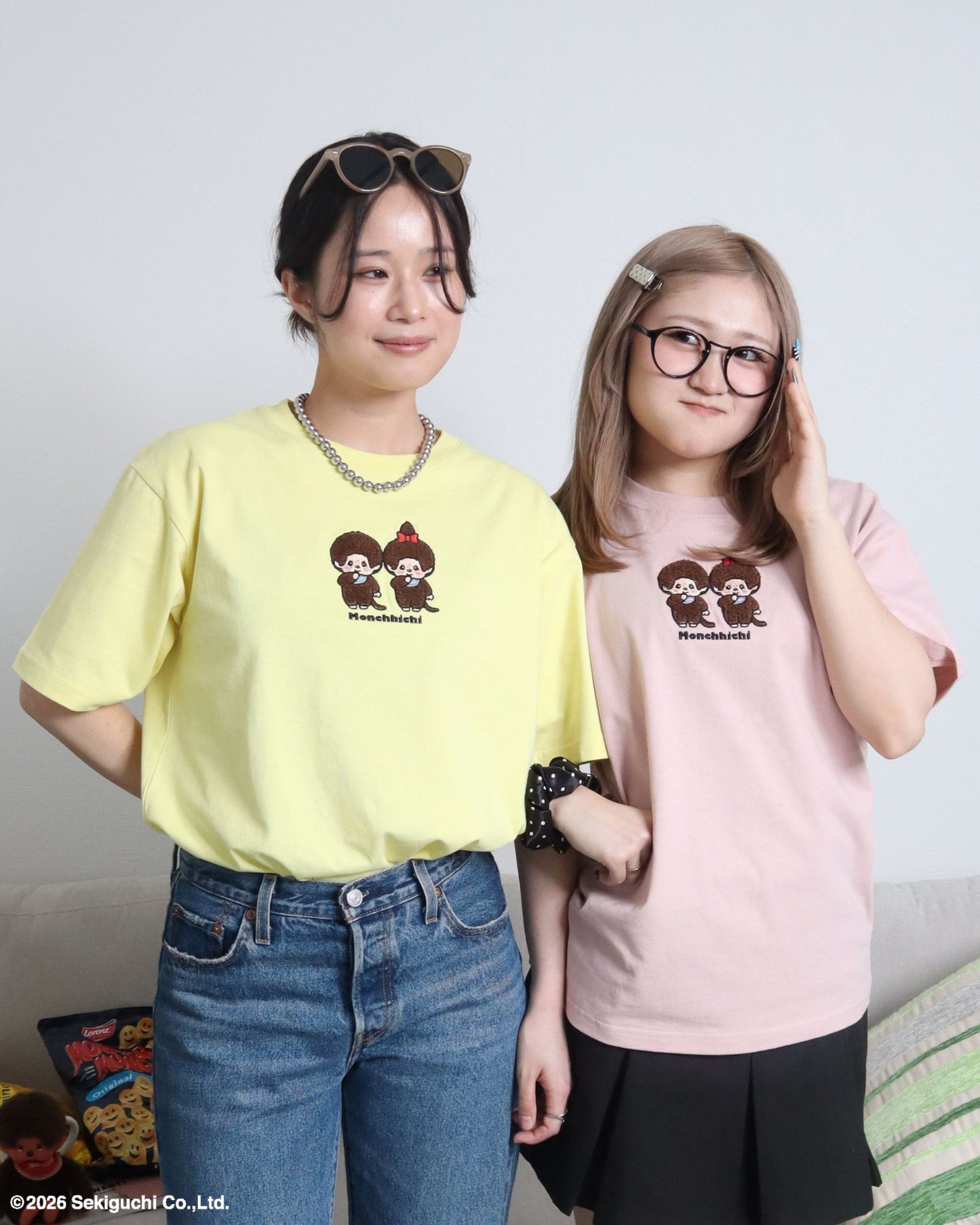 【モンチッチ】刺繍Tシャツ