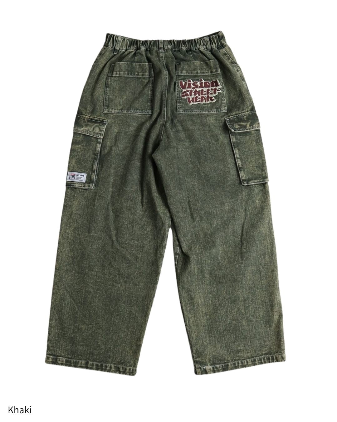LOGO DENIM CARGO PANTS