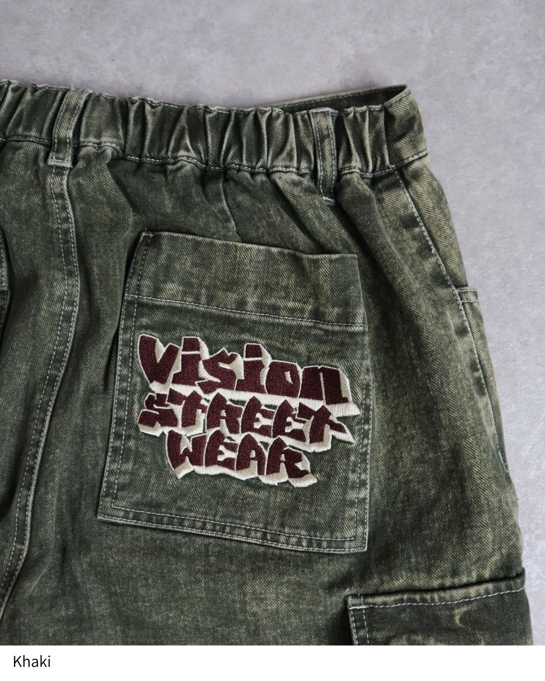 LOGO DENIM CARGO PANTS