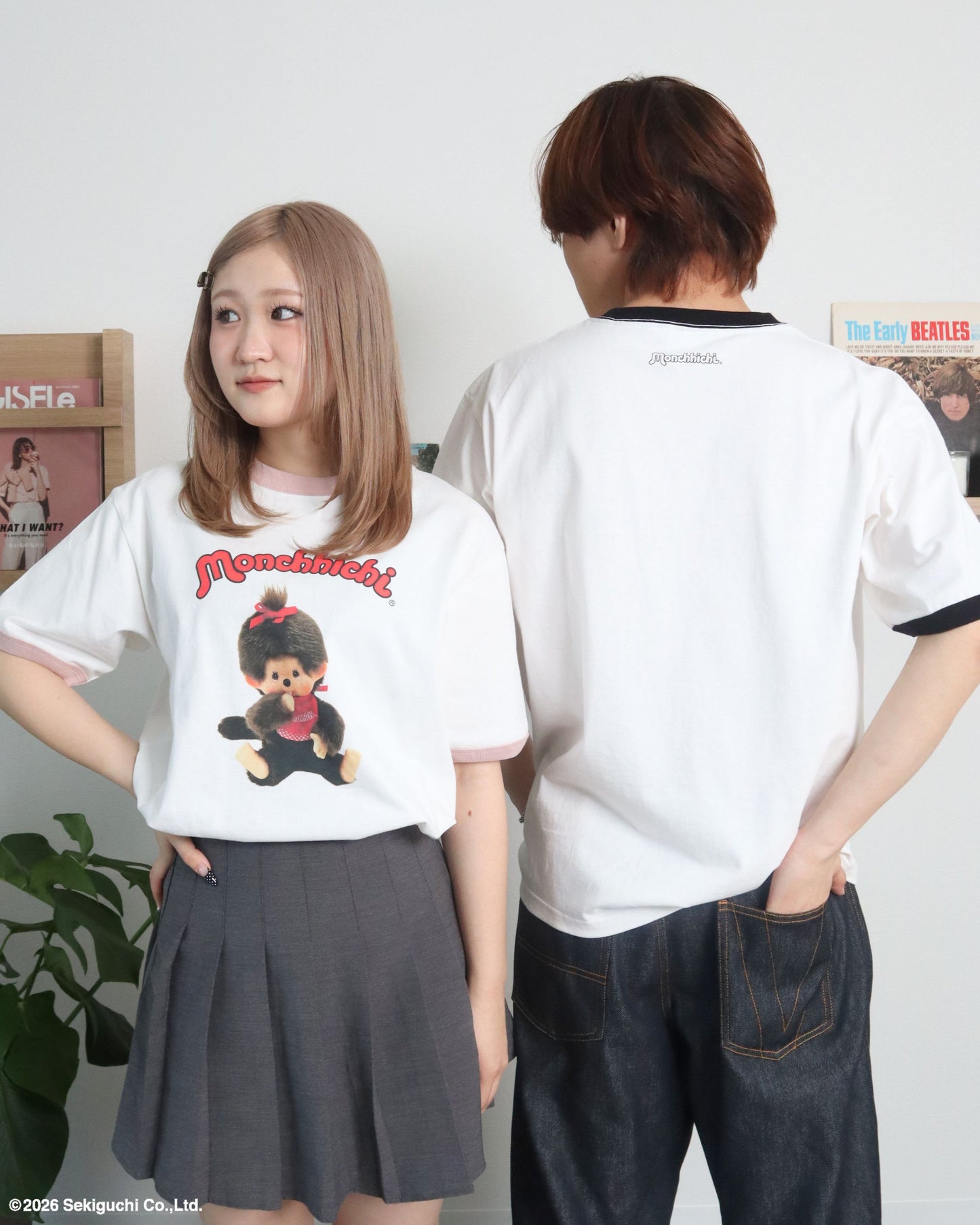 【モンチッチ】リンガーTシャツ