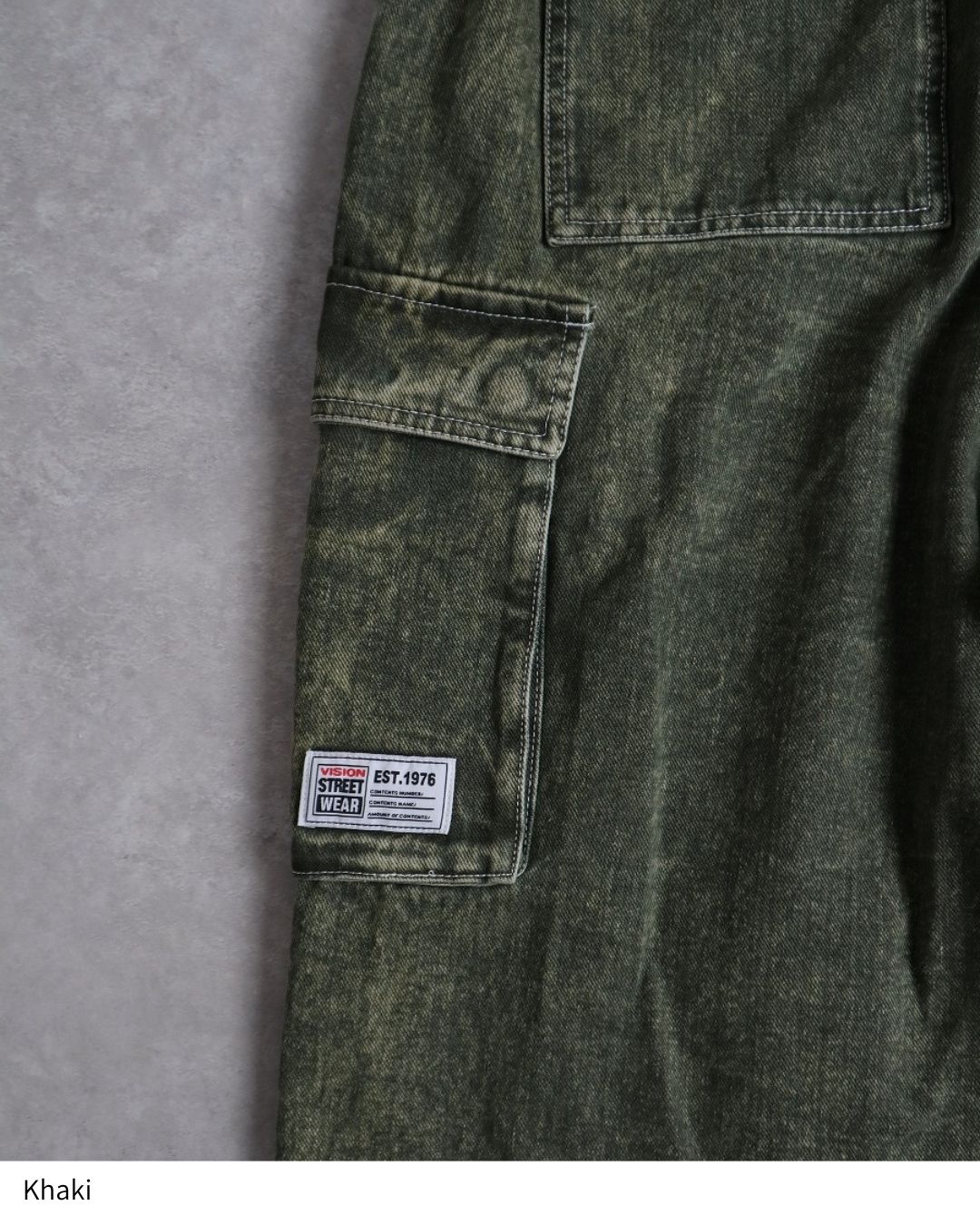 LOGO DENIM CARGO PANTS