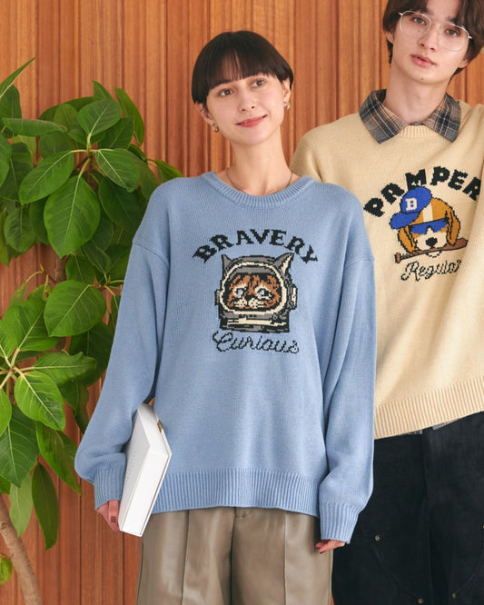 Cat Jacquard Knit