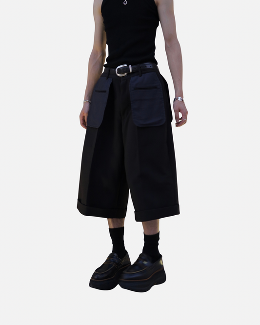 【LOILE】Avant Flap Shorts BLACK