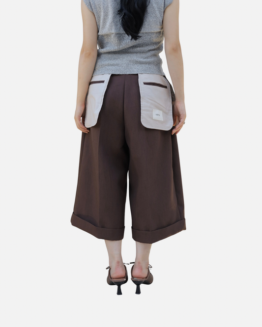 【LOILE】Avant Flap Shorts BROWN