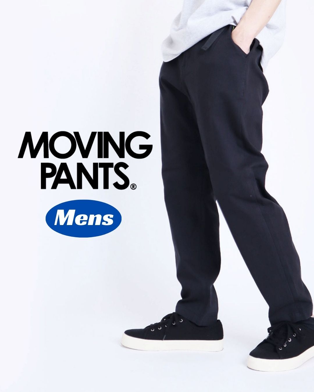 【MOVING PANTS】ストレッチツイルパンツ【Mens】 DARKNAVY / LL