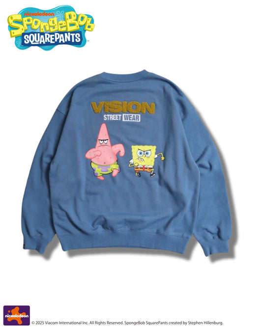 【スポンジ・ボブコラボ】SpongeBob & Patrick Sweatshirt / サガラ刺繍ストリートスウェット