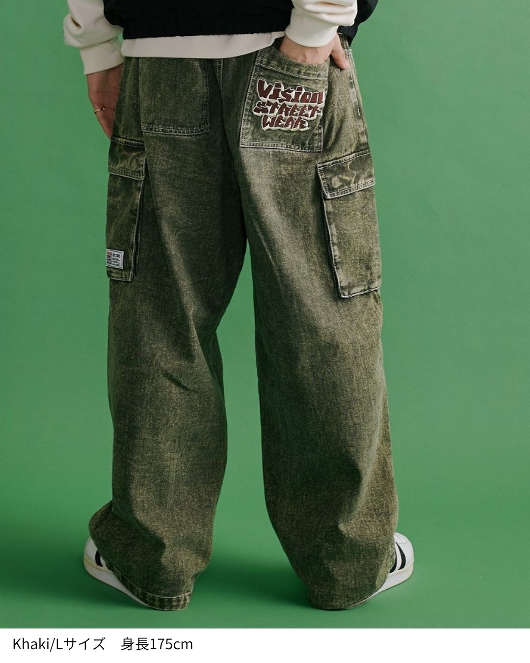 LOGO DENIM CARGO PANTS