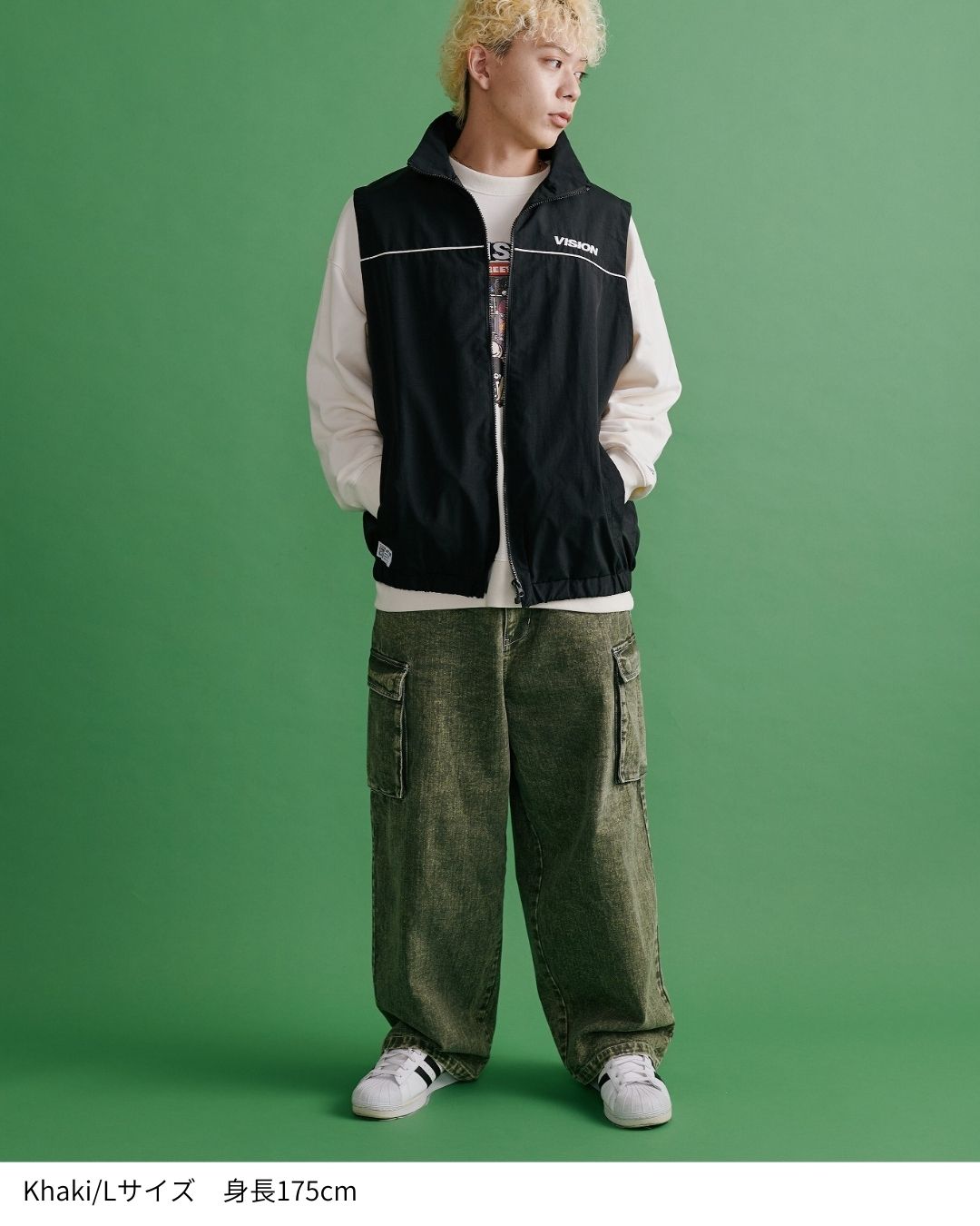 LOGO DENIM CARGO PANTS