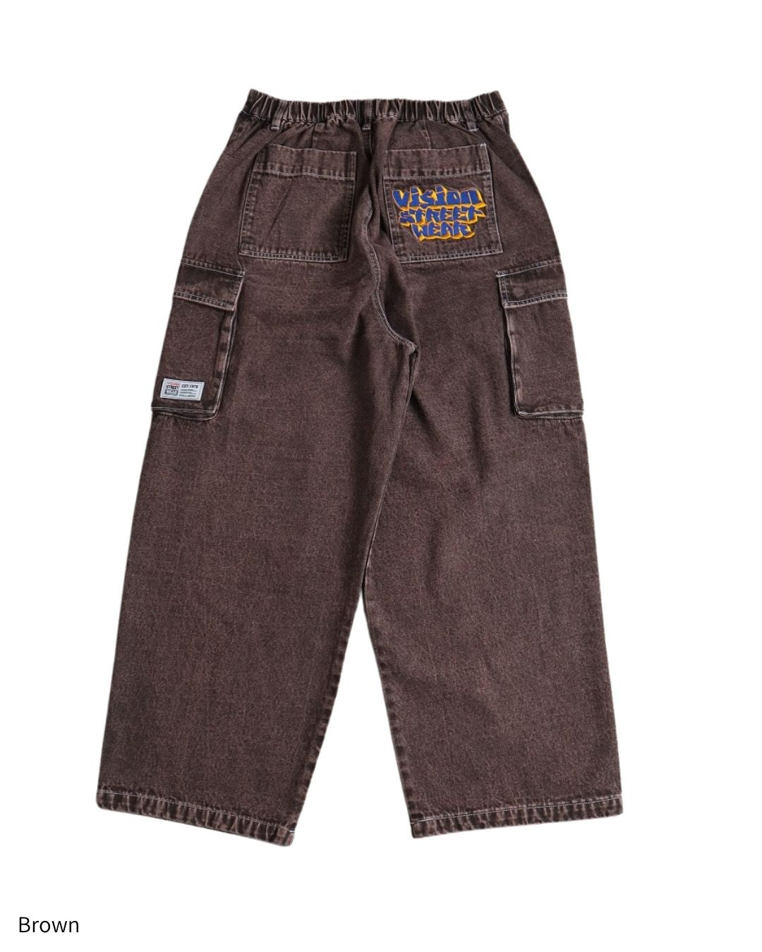 LOGO DENIM CARGO PANTS