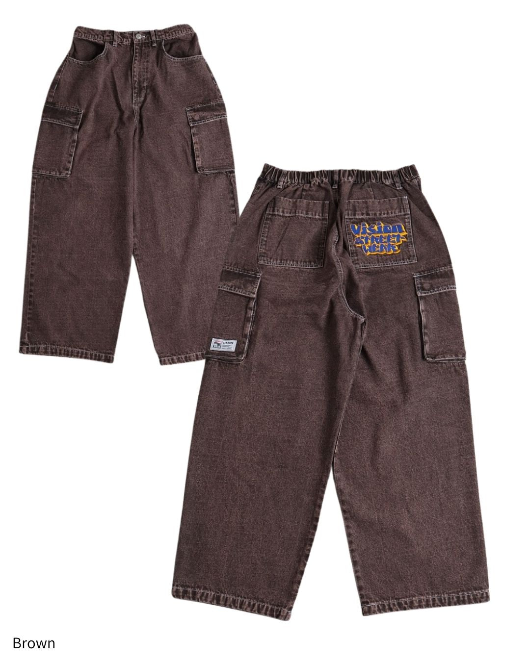 LOGO DENIM CARGO PANTS