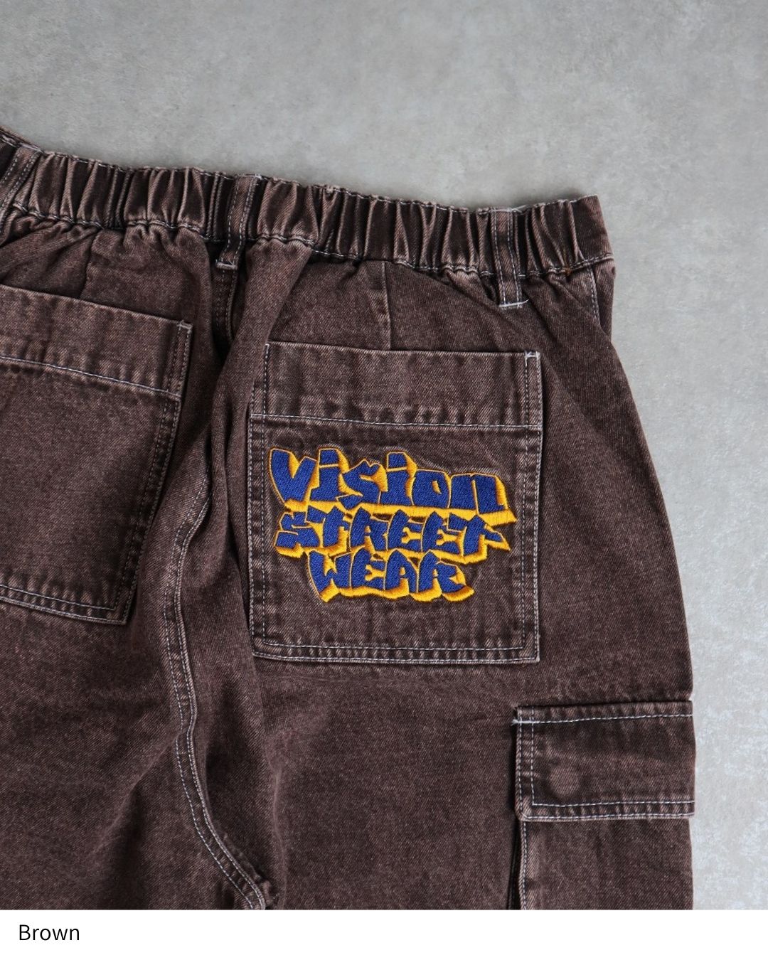 LOGO DENIM CARGO PANTS