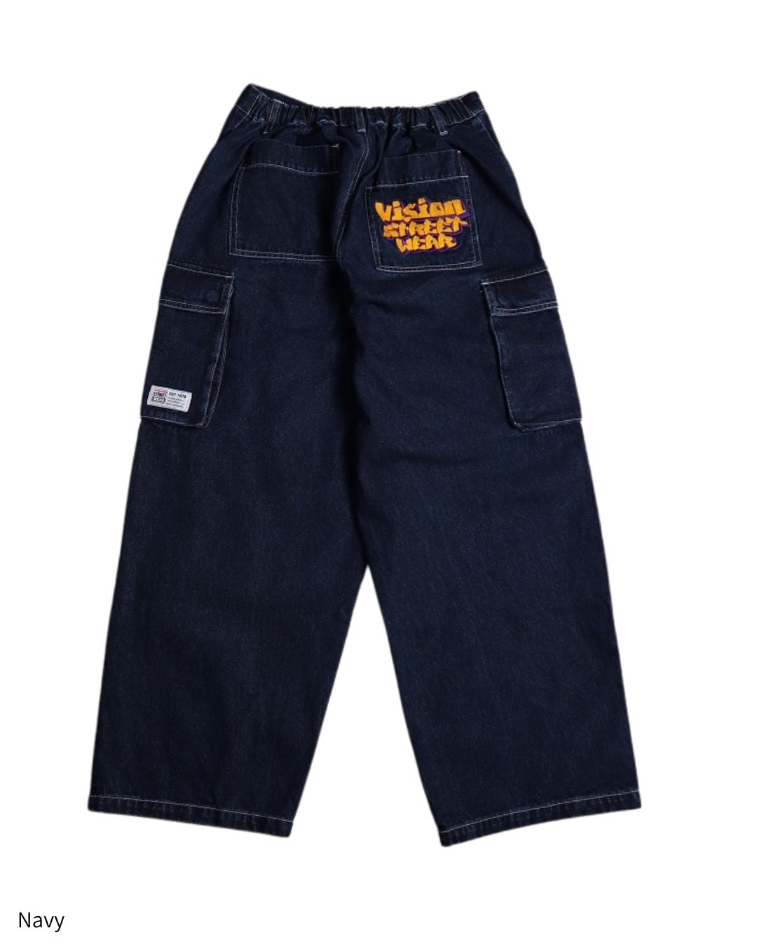 LOGO DENIM CARGO PANTS