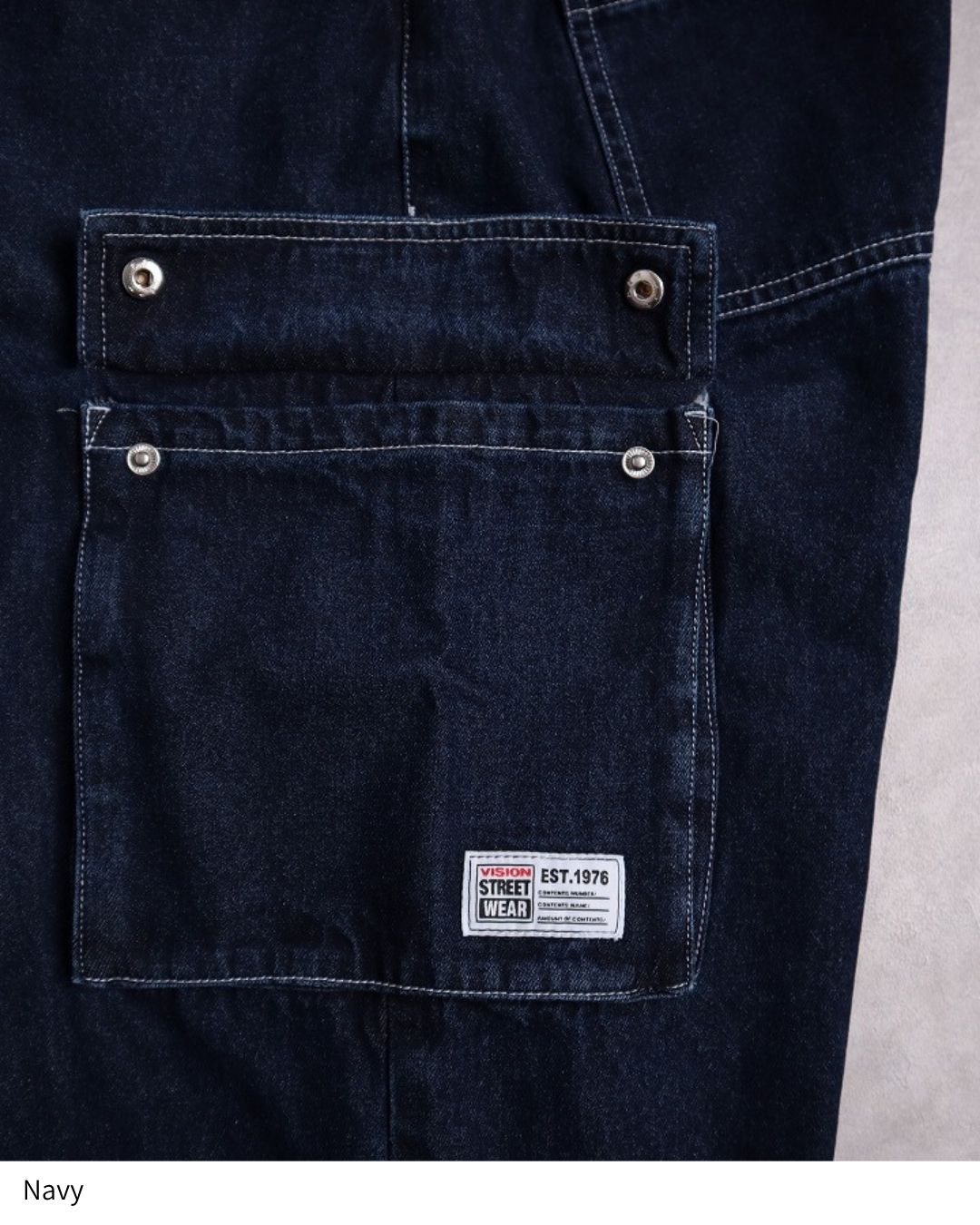LOGO DENIM CARGO PANTS