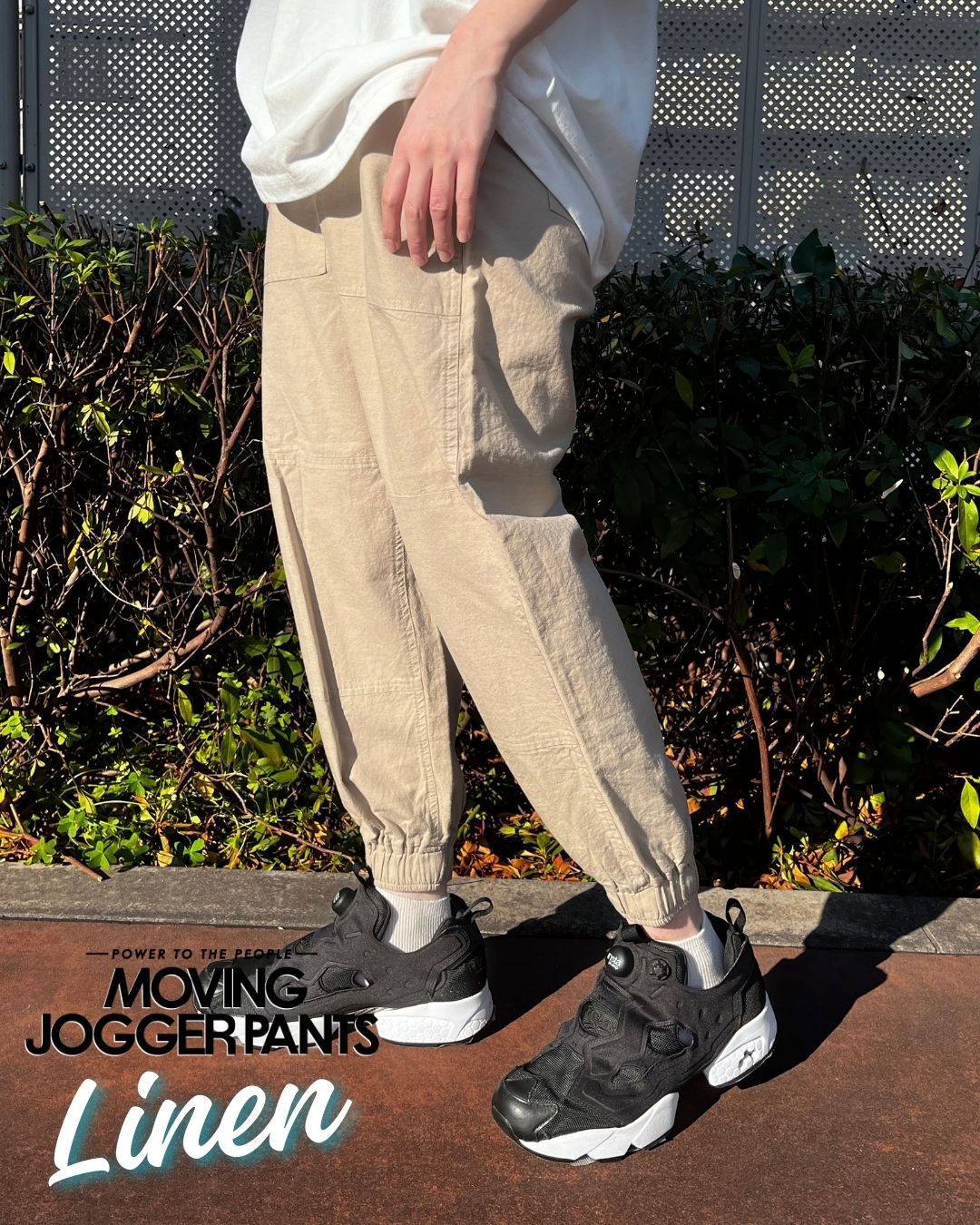 【MOVING PANTS】Linen blend Relaxing Pants【Ladies】