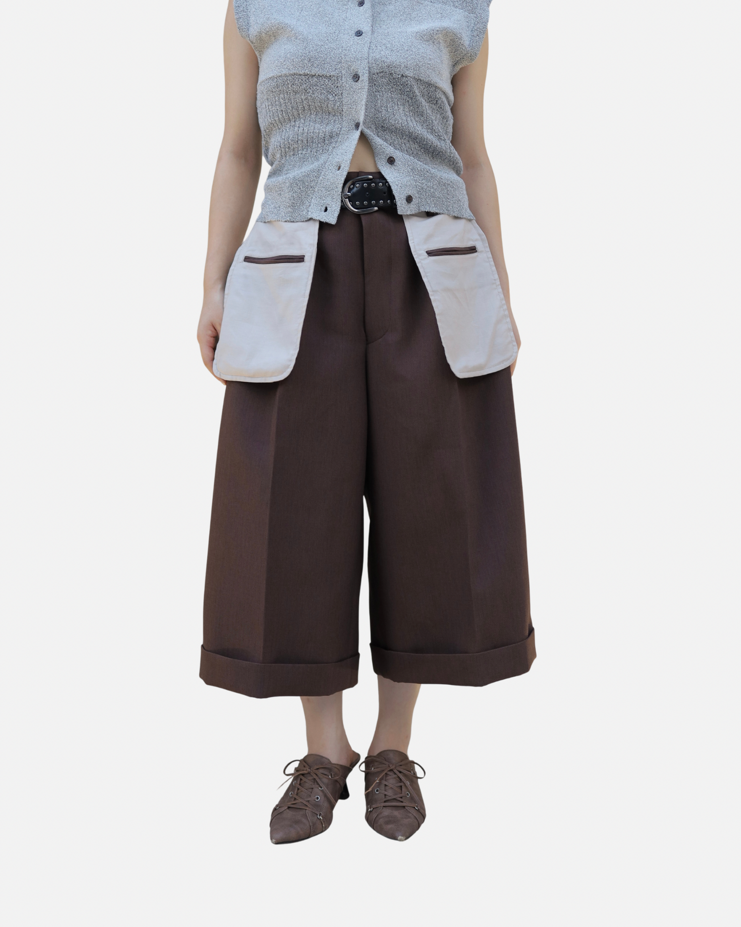 【LOILE】Avant Flap Shorts BROWN