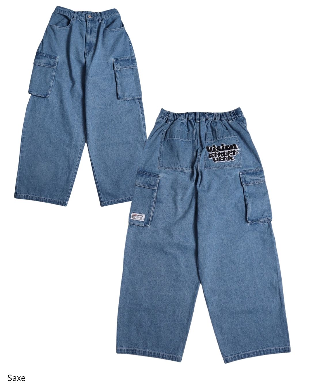 LOGO DENIM CARGO PANTS